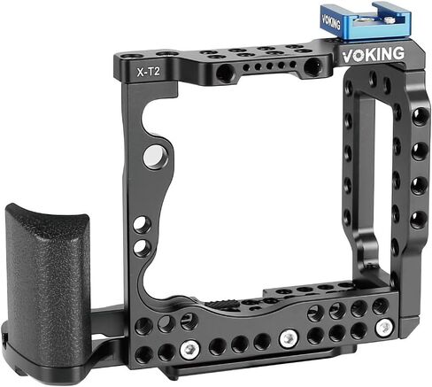 قفص فيديو للكاميرا من سبائك الألومنيوم Voking VK-XT2C مع لوحة تحرير سريعة قابلة للفصل تناسب Fujifilm X-T2 in Kuwait