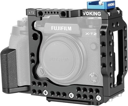 قفص فيديو للكاميرا من سبائك الألومنيوم Voking VK-XT2C مع لوحة تحرير سريعة قابلة للفصل تناسب Fujifilm X-T2 in Kuwait