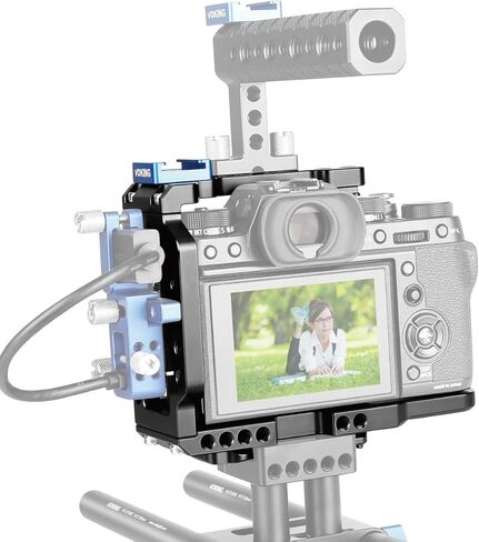 قفص فيديو للكاميرا من سبائك الألومنيوم Voking VK-XT2C مع لوحة تحرير سريعة قابلة للفصل تناسب Fujifilm X-T2 in Kuwait