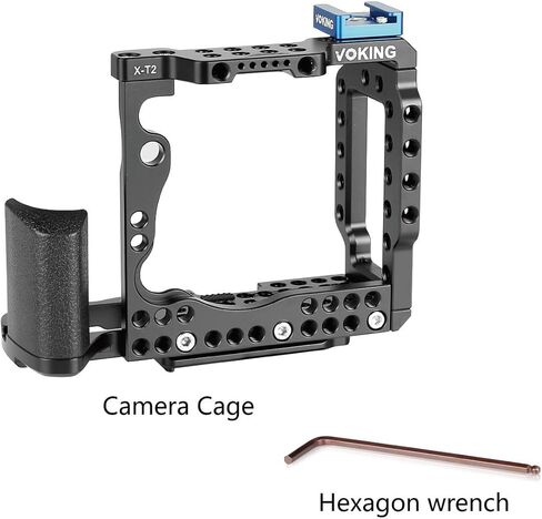 قفص فيديو للكاميرا من سبائك الألومنيوم Voking VK-XT2C مع لوحة تحرير سريعة قابلة للفصل تناسب Fujifilm X-T2 in Kuwait