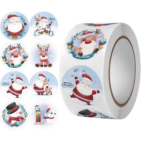 500 Pcs Christmas Santa Claus School Party Parade Holiday Decoration and Craft,Card Gift, Envelope Box White