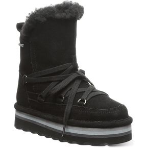 BEARPAW Retro Mondi Youth Boot | Youth's Ankle Boot | Kid's Lace-up Boot | Comfortable Winter Boot