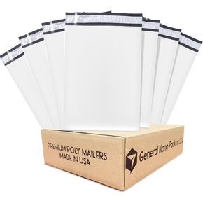 Premium White Poly Mailers 6x9, Extra Strong Self-Sealing Shipping Envelopes, Multipurpose Mailers for Business & Personal Use, Waterproof, Tear & Puncture Resistant (100 Count)