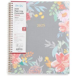 Blue Sky 2025 Monthly Planner Calendar, January 2025 - December 2025, 8.5" x 11", Flexible Frosted Cover, Laminated Tabs, Wirebound, Storage Pocket, Sophie (Sophie- 2025, 8.5" x 11")