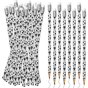 100pcs Soccer Pencils for Kids Soccer Wooden Pencils for Sports Themed Birthday Party Favors School Sports Stationery Gifts Office Supplies