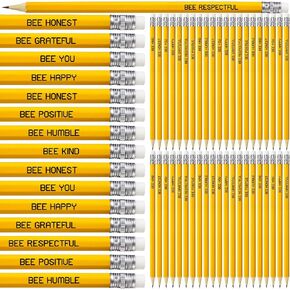 Spakon Back to School Gifts Bee Pencils for Kids Bulk Inspirational Pencils HB Bee Kind Pencils Inspirational Fun Pencils Classroom Reward First Day of School Gifts for Students Bee Themed Gifts