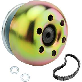 Super 30 Series Torque Converter Driver Clutch With Belt, Compatible With 30 Series TAV Kits 3/4" Bore, Predator 224 212 196cc, Honda, Briggs Stratton Engine, Coleman Baja Massimo Mini Bikes Gold