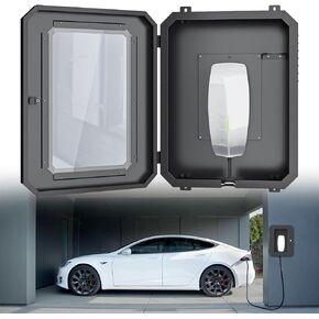 Charger Station Box Mount for Tesla - Durable Outdoor Charging Station, Tesla Gen 3 Compatible - Weatherproof and Theftproof Home Accessory(005-B)