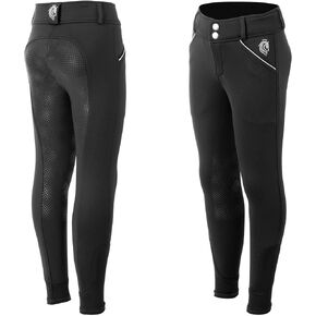 Equinavia Greta Kids Unisex Fleece Lined English Winter Full Seat Riding Breeches for Girls, Boys