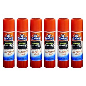 Elmers All Purpose Washable 7 Grams Clear School Glue Sticks (6 Pack)