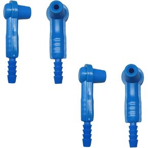 4PCS Brake Fluid Bleeder Bleeding Connectors, Car Oil Pumping Pipe Nipple Connector Quick Exchange Tool, Brake Oil Changer Brake Bleeder Adapter Kit for Car Truck Brake System Bleeding Tools (Blue)