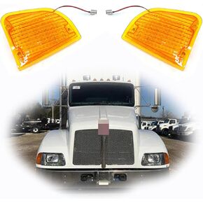 Pair(2) Clear LED Turn Signal Lights For 1986-2008 Kenworth K300 T300 T600A