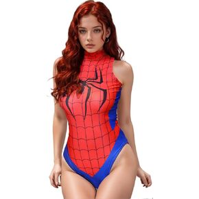 Sexy Women's Superhero Anime High Cut Bodysuit Cosplay Lingerie Set for Halloween Party in Saudi Arabia
