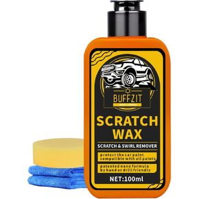 Car Scratch Remover Cars Scratches Repair Wax, Car Paint Scratch Remover for Deep Scratches Easily Remove Surface Scratch Effectively Reduce Swirl Marks for Car and Other Vehicles, 3.4oz/100ML