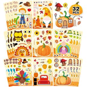 32 PCS Christmas Stickers for Kids Make-a-face Sticker Make Your Own Characters Mix and Match Sticker Sheets with Full Body Design Christmas Gift Stickers for Craft, Christmas Goodie Stocking Stuffers in Kuwait