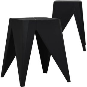 InterSpaceLiving Zuho Multi-Use Stool (4, Black)
