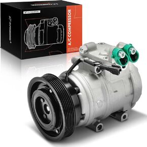 A-Premium A/C Compressor with Clutch Compatible with Hyundai Tucson 2.7L 2005-2009, Kia Sportage 2.7L 2005-2009, 10PA17C Style