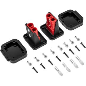 Wsays 2pcs 50A Battery Quick Connect/Disconnect Electrical Connector Plug Kit for 6-16 Gauge Cable, Wire Harness Plug for Winch or Trailer