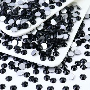 1440PCS SS20 Crystal Glass Flatback Rhinestones, Round Flat Back Crystal Gems for Nail Art and Craft Clothes, Glue Fix Crystal Clear/White Diamond Stones (4.6-4.8mm)