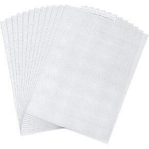 12pcs 14 Count Plastic Mesh Canvas Sheets, 11x8.2 Inch White Needlepoint Craft Canvas Plastic Grid Sheet for Embroidery Cross Stitch Acrylic Yarn Kit Crafting Crochet Knit Projects