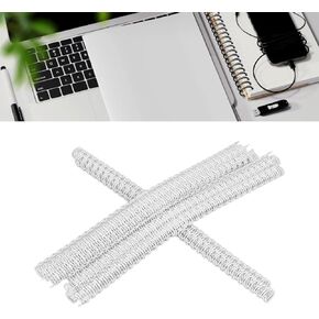 100Pcs Double Loop Wire Binding Spines 34 Teeth Binding Spines Combs Ring Coils 3:1 Pitch 7.9mm Diameter 40 Sheet Capacity Twin Loop Spiral Binding Coil Spiral Notebook Make