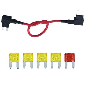 Fuse Adapter Fuse Holder TIPM Bypass Cable 14awg Wire/20 Amp Repair Fuel Pump Relay Bypass Cable Compatible with Dodge Ram 1500 2500 3500 Chrysler Jeep VW2007-2016 Replace CBWPR091AA