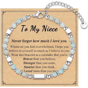 Tiny Beaded Bracelet Gifts for Bestie Friend Sister Daughter Granddauhgter Niece, Christmas Birthday Valentines Day Gifts for Teen Girls Women Her