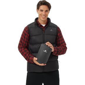 Pioneer Camp Men's Lightweight Down Vest Fill Power 700 Packable Puffer Vest Sleeveless Warm Puffy Outerwear
