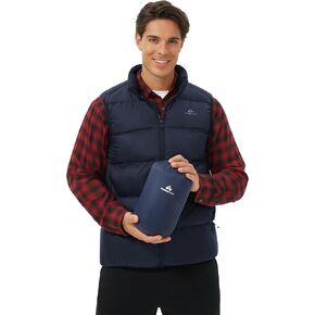 Pioneer Camp Men's Lightweight Down Vest Fill Power 700 Packable Puffer Vest Sleeveless Warm Puffy Outerwear in Kuwait