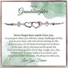 Granddaughter Gifts, To Granddaughter bracelet. Never forget how much I love you. Granddaughter gift from Grandma, Nana for Birthday Graduation Christmas day.
