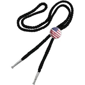 GRAPHICS & MORE President Trump American Flag Western Southwest Cowboy Necktie Bow Bolo Tie