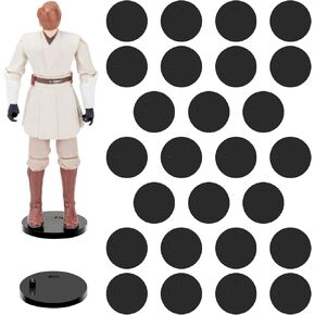 26PCS 3.75 Inch Action Figure Display Stand with Peg, 37.5mm Display Support Holder Base for Modern Star Was & Marvel Toy Figures, Black