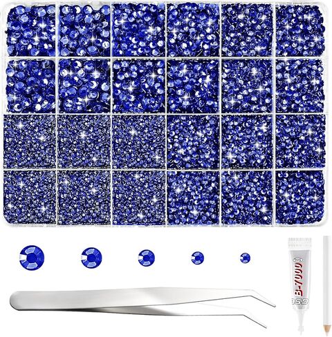 NACHLYNN 35700 Pcs Resin Rhinestones Kits 12 Colors Flatback Round Jelly Rhinestones with Tweezers Glue Pen 3 mm Bedazzling Non Hotfix Crystal Gems for Nail DIY Crafts Face Tumblers Mugs Clothing in Saudi Arabia
