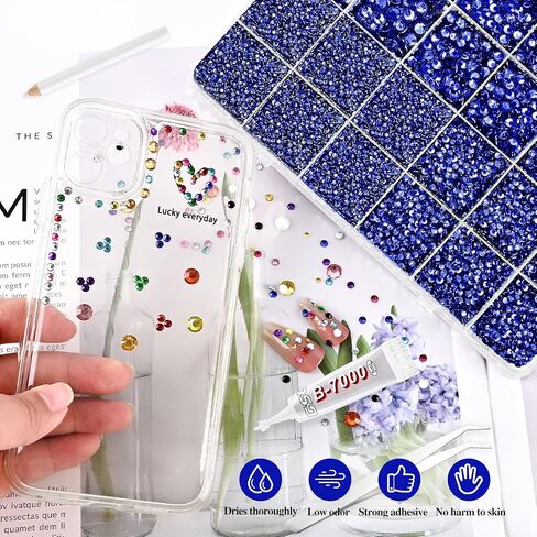 NACHLYNN 35700 Pcs Resin Rhinestones Kits 12 Colors Flatback Round Jelly Rhinestones with Tweezers Glue Pen 3 mm Bedazzling Non Hotfix Crystal Gems for Nail DIY Crafts Face Tumblers Mugs Clothing in Saudi Arabia