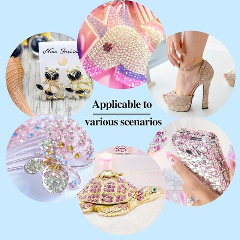 NACHLYNN 35700 Pcs Resin Rhinestones Kits 12 Colors Flatback Round Jelly Rhinestones with Tweezers Glue Pen 3 mm Bedazzling Non Hotfix Crystal Gems for Nail DIY Crafts Face Tumblers Mugs Clothing in Saudi Arabia