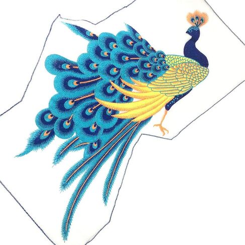 خياطة على رقعة مطرزة على شكل طاووس من الدانتيل، بقع كبيرة مطرزة على شكل طائر للملابس، فستان Parches Bordados، Chi-pao DIY (أحمر) in Kuwait