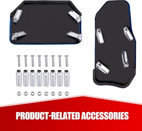Pack-2 دواسات قدم السيارة، الفرامل + الخانق، مجموعة غطاء دواسة القدم بشريط مطاطي مضاد للانزلاق، لا يتطلب الحفر، زخرفة رياضية من سبيكة معدنية، عالمية للسيارات ذات ناقل الحركة الأوتوماتيكي (أحمر وأسود) in Saudi Arabia