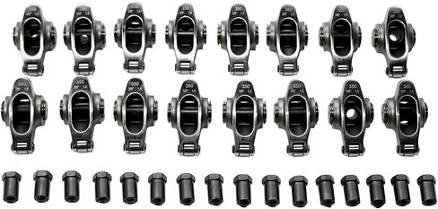GELUOXI Stainless Steel Roller Rocker Arm Set Replacement for Chevy Small Block SBC 305 350 400 1.5 Ratio 3/8" in Saudi Arabia