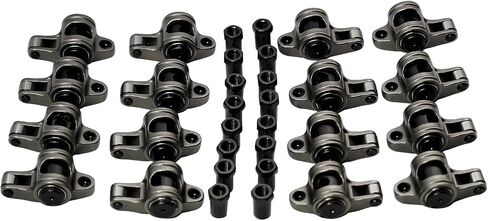 GELUOXI Stainless Steel Roller Rocker Arm Set Replacement for Chevy Small Block SBC 305 350 400 1.5 Ratio 3/8" in Saudi Arabia