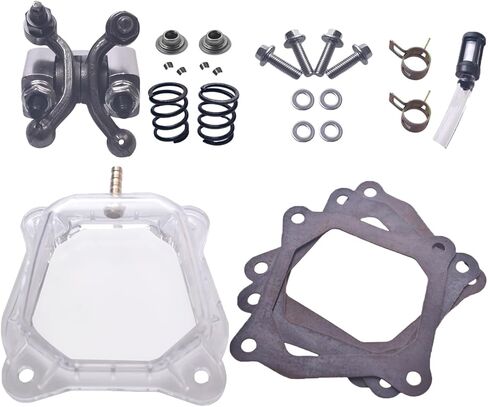 مجموعة ذراع الروك للعمود مع غطاء صمام فضي شفاف لـ Predator 212cc Non Hemi، مثبتات السباق ونوابض السباق 36lb in Kuwait