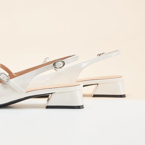 C.Paravano Women's Mary Jane Slingback Pumps | Round Toe & T-Strap Low Heels | Wedding Guest & Office Shoes | Pair w/Tea-Length Dresses or Summer Suits in Saudi Arabia