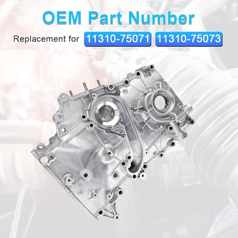 غطاء توقيت WATERWICH مع مضخة زيت متوافقة مع 2005-2015 TOYOTA Tacoma 2.7L DOHC L4 16V بديل لـ 11310-75073، 11310-75071 in Saudi Arabia