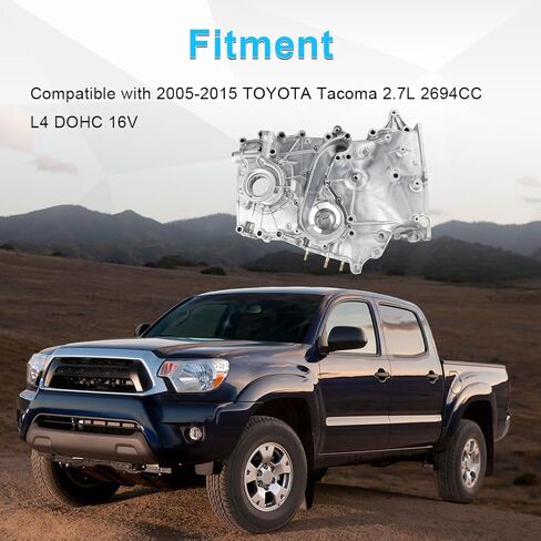غطاء توقيت WATERWICH مع مضخة زيت متوافقة مع 2005-2015 TOYOTA Tacoma 2.7L DOHC L4 16V بديل لـ 11310-75073، 11310-75071 in Saudi Arabia