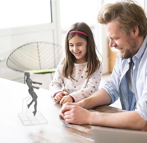 FINGERINSPIRE 6 Sets Action Figures Display Holder for Connecting Clear Action Figure Displays Rectangle Plastic Stands Flexible Action Base Holder for 1/144 HG Gundam Bandai Figure Models in Kuwait