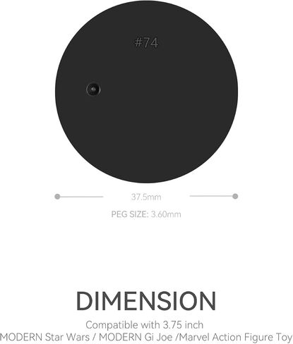 26PCS 3.75 Inch Action Figure Display Stand with Peg, 37.5mm Display Support Holder Base for Modern Star Was & Marvel Toy Figures, Black in Kuwait