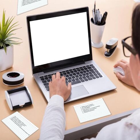 بطاقات الفهرس البيضاء مقاس 5 × 7، 50 قطعة من بطاقات ملاحظات الملفات، وبطاقات الفهرس المبطنة، وبطاقات الفلاش، وبطاقات الدراسة، والبطاقات التعليمية للدراسة، وبطاقات الملاحظات للدراسة، وتدوين الملاحظات وقائمة المهام in Saudi Arabia