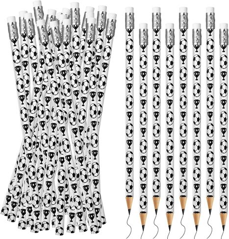 100pcs Soccer Pencils for Kids Soccer Wooden Pencils for Sports Themed Birthday Party Favors School Sports Stationery Gifts Office Supplies in Saudi Arabia