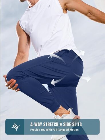 NORTHYARD Men's Joggers Pants with Zipper Pockets Lightweight Sweatpants Athletic Running Workout Track Pants for Men in Saudi Arabia