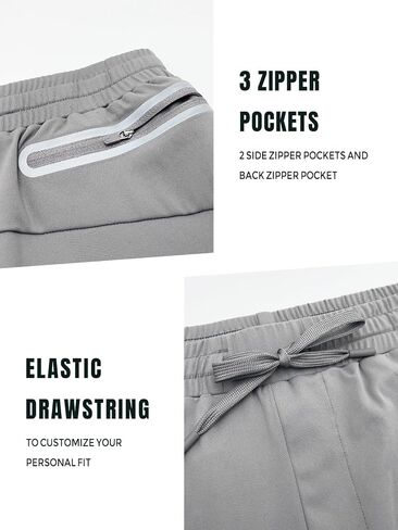 NORTHYARD Men's Joggers Pants with Zipper Pockets Lightweight Sweatpants Athletic Running Workout Track Pants for Men in Saudi Arabia