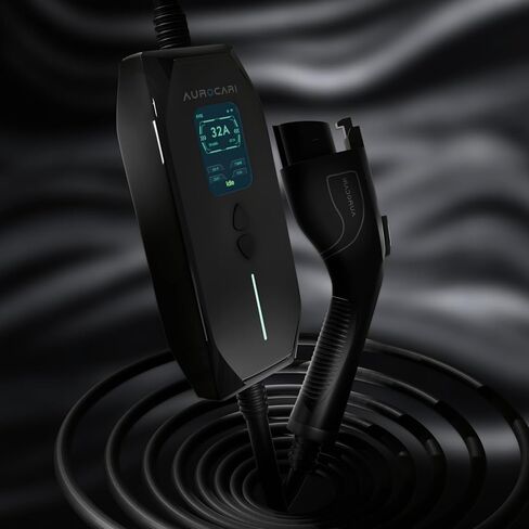 شاحن EV المستوى 2 32A 240V J1772 شاحن السيارة الكهربائية مع NEMA 14-50 Plug 25FT كابل محطات شحن EV المحمولة مع وظيفة الشحن الحالية والتأخير القابلة للتعديل (ليس لـ Tesla) in Saudi Arabia